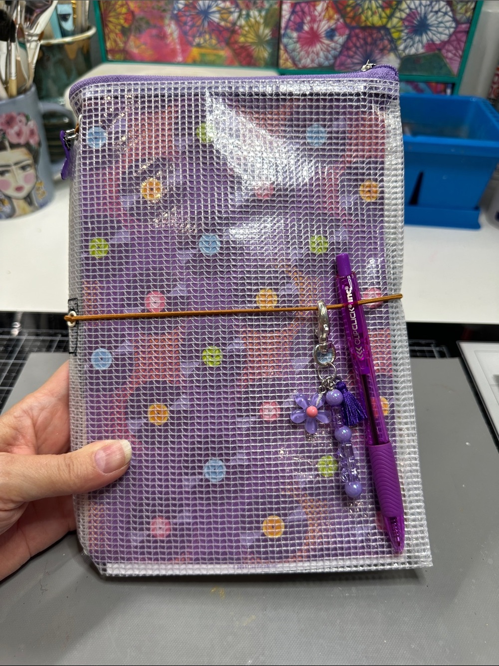 Pouch journal, purple